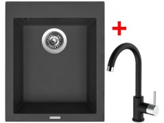 Set Sinks Cube 410 Nanoblack + Mix 35 Nanoblack Set Sinks Cube 410 Nanoblack + Mix 35 Nanoblack