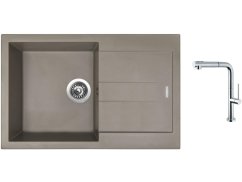 Set Sinks AMANDA 780 Truffle + baterie Sinks SLIM S2 kartáčovaná Set Sinks AMANDA 780 Truffle + baterie Sinks SLIM S2 kartáčovaná