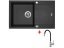 Set Sinks Linea 780 XC Metalblack + Flexia