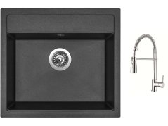 Set Sinks SOLO 560 Metalblack + baterie Sinks MIX 35 PROF S chrom Set Sinks SOLO 560 Metalblack + baterie Sinks MIX 35 PROF S chrom