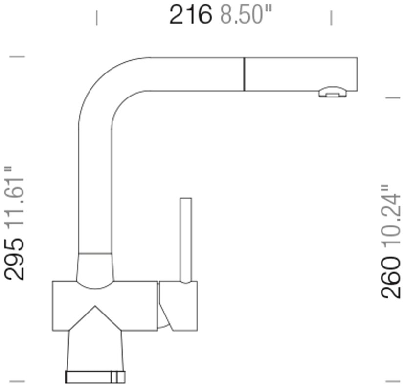 Dřezová baterie Schock Laios 120 W Nerez