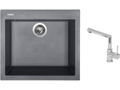 Set Sinks CUBE 560 Titanium + batéria Sinks MIX 350 P chróm Set Sinks CUBE 560 Titanium + batéria Sinks MIX 350 P chróm