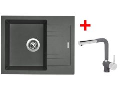 Sinks LINEA 600 Titanium + Mix 3 P GR Sinks LINEA 600 Titanium + Mix 3 P GR