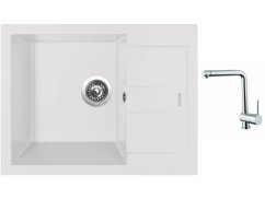 Set Sinks AMANDA 650 Milk + batéria Sinks MIX 3 chróm Set Sinks AMANDA 650 Milk + batéria Sinks MIX 3 chróm