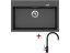 Set Sinks Maximo 780 Metalblack + Vitalia GR