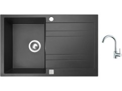 Set Sinks GRANDE 800 Granblack + baterie Sinks MIX 35 chrom Set Sinks GRANDE 800 Granblack + baterie Sinks MIX 35 chrom
