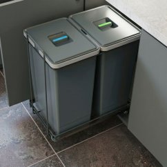 Vestavný odpadkový koš Elletipi Ecofil výsuvný 24+24 l