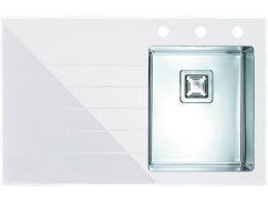 Sklenený drez Alveus CRYSTALIX 10 P Biela Sklenený drez Alveus CRYSTALIX 10 P Biela