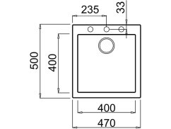 Granitový drez Elleci Quadra 102 G48 Granitový drez Elleci Quadra 102 G48