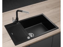 Granitový dřez Concept DG05L60bc Linea Černý - 2 Granitový dřez Concept DG05L60bc Linea Černý - 2