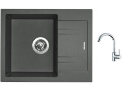 Set Sinks LINEA 600 N Titanium + batéria Sinks MIX 35 chróm Set Sinks LINEA 600 N Titanium + batéria Sinks MIX 35 chróm
