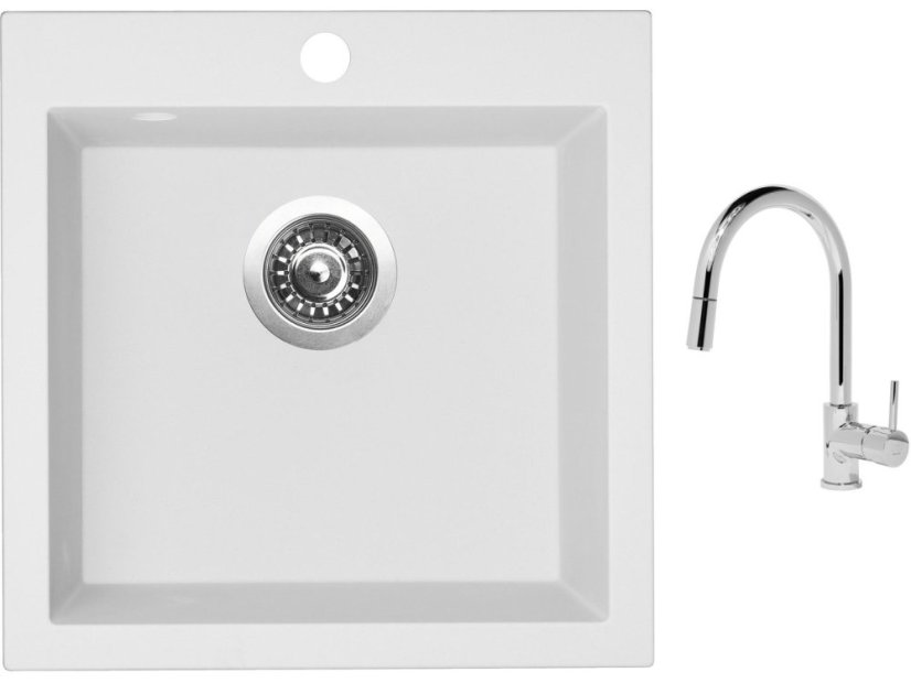 Set Sinks VIVA 455 Milk + batéria Sinks MIX 35 P chróm
