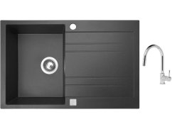 Set Sinks GRANDE 800 Granblack + batéria Sinks MIX 35 P chróm