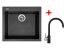Set Sinks CUBE 560 Metalblack + Vitalia GR