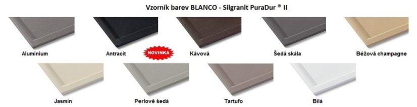 Granitový dřez Blanco ZIA 9 E Šedá vulkán s excentrem