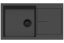Sinks INFINITY 860 BL Nanoblack granitový drez s odkvapom