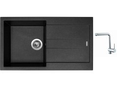 Set Sinks AMANDA 860 Metalblack + batéria Sinks MIX 3 chróm