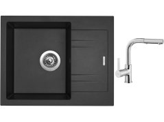 Set Sinks LINEA 600 N Metalblack + batéria Sinks ENIGMA S chróm Set Sinks LINEA 600 N Metalblack + batéria Sinks ENIGMA S chróm