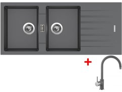 Set Sinks Perfecto 1160 Duo Titanium + Vitalia GR Set Sinks Perfecto 1160 Duo Titanium + Vitalia GR