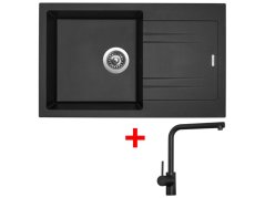 Sinks LINEA 780 Metalblack + Elka čierná matná
