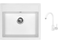 Set Sinks SOLO 560 Milk + baterie Sinks MIX 35 Milk Set Sinks SOLO 560 Milk + baterie Sinks MIX 35 Milk