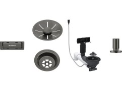 Blanco odtoková sada InFino pro jednu vaničku + táhlo, satin dark steel