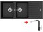 Set Sinks Perfecto 1160 Duo Metalblack + Mix 3 P GR