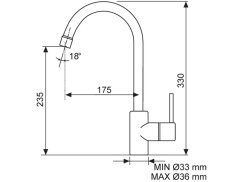 Dřezová baterie Sinks MIX 35 Titanium
