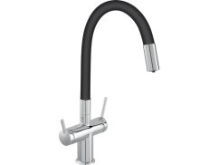 Filtračná batéria Ferro Filtrata s flexibilným ramenom, čierna/chróm BFT41B