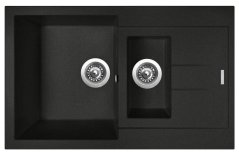 Set Sinks Amanda 780.1 Metalblack + Mix 3 P GR