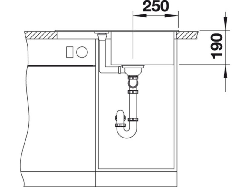 Granitový drez Blanco METRA 45 S Compact biela s excentrom