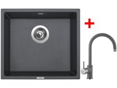 Set Sinks Frame 457 Titanium + Vitalia GR Set Sinks Frame 457 Titanium + Vitalia GR
