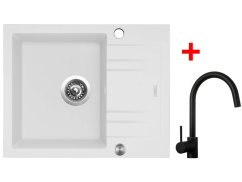 Sinks LINEA 600 XC Milk + Vitalia čierná matná Sinks LINEA 600 XC Milk + Vitalia čierná matná
