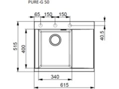Granitový dřez Alveus Pure-G 50 QC P písek A20