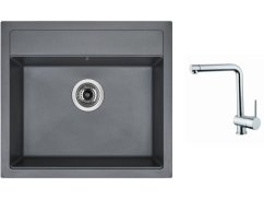 Set Sinks SOLO 560 Titanium + baterie Sinks MIX 3 chrom Set Sinks SOLO 560 Titanium + baterie Sinks MIX 3 chrom