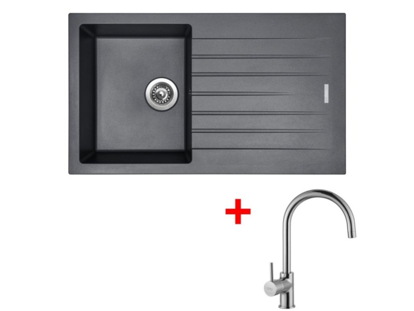 Set Sinks Perfecto 860 Titanium + Vitalia