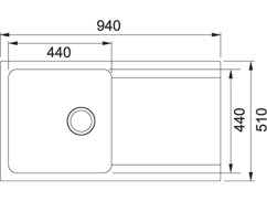 Tectonitový drez Franke OID 611 Biela Tectonitový drez Franke OID 611 Biela