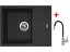 Set Sinks Linea 600 Granblack + Flexia