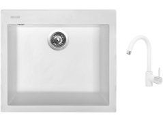Set Sinks CUBE 560 Milk + batéria Sinks MIX 35 Milk Set Sinks CUBE 560 Milk + batéria Sinks MIX 35 Milk