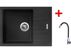 Sinks PERFECTO 650 Metalblack + Elasta nerez/černá Sinks PERFECTO 650 Metalblack + Elasta nerez/černá