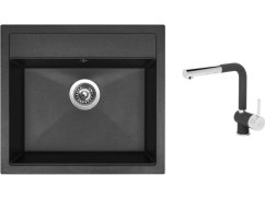 Set Sinks SOLO 560 Granblack + baterie Sinks MIX 3 P Granblack Set Sinks SOLO 560 Granblack + baterie Sinks MIX 3 P Granblack