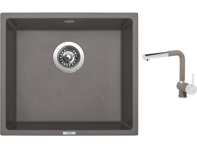 Set Sinks FRAME 457 Truffle + batéria Sinks MIX 3 P Truffle