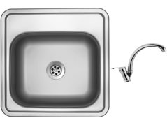 Set Sinks BAR 380 M matný + batéria Sinks EVERA chróm Set Sinks BAR 380 M matný + batéria Sinks EVERA chróm