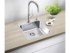 Nerezový dřez Blanco Supra 400 IF/A Nerez kartáčovaný, s táhlem