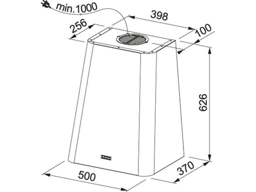 Komínový digestor Franke FSMD 508 GY Svetlosivá