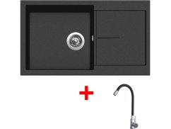 Set Sinks Infinity 860 Metalblack + Elasta nerez/černá Set Sinks Infinity 860 Metalblack + Elasta nerez/černá