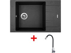 Set Sinks VARIO 780 Granblack + Elasta nerez/černá Set Sinks VARIO 780 Granblack + Elasta nerez/černá
