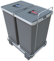 Vestavný odpadkový koš Elletipi Ecofil výsuvný 24+24 l