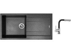 Set Sinks AMANDA 990 Metalblack + batéria Sinks ENIGMA S Metalblack