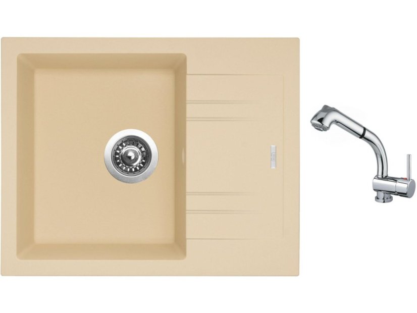 Set Sinks LINEA 600 N Sahara + batéria Sinks MIX 3 S Chróm